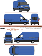 Load image into Gallery viewer, Iveco Daily 2021 to Current -- Medium Wheel Base (Long) -- Medium Roof
