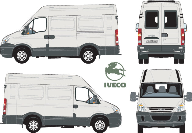 Iveco Daily 2007 to 2014 -- SWB Van Medium Roof