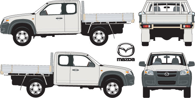 Mazda BT-50 2007 to 2013 -- Extra Cab Cab Chassis