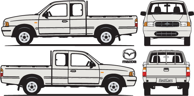 Mazda Bravo 2000 to 2007 -- Extra Cab Pickup ute