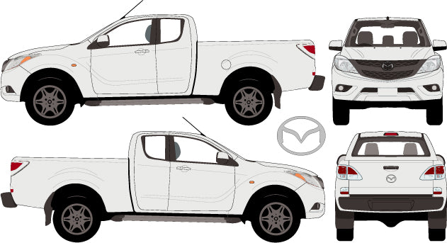 Mazda BT-50 2013 to 2015 -- Extra Cab Pickup Ute