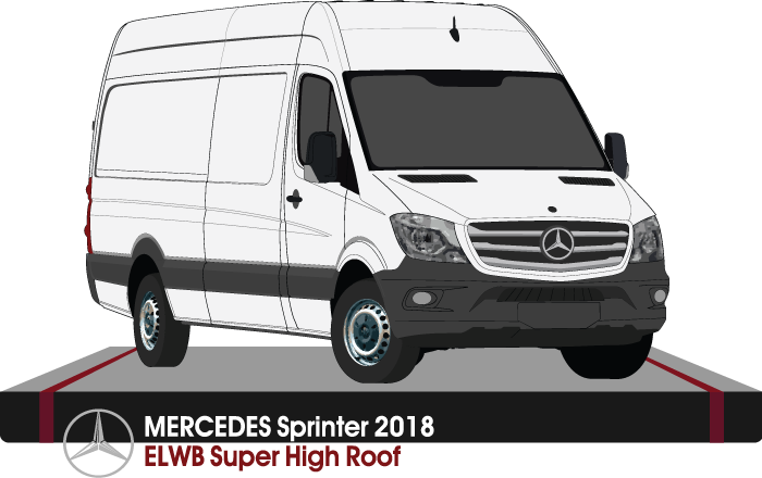 Mercedes sprinter super high hot sale roof