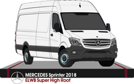 Mercedes Sprinter 2018 to Current -- Extra LWB - Super High Roof
