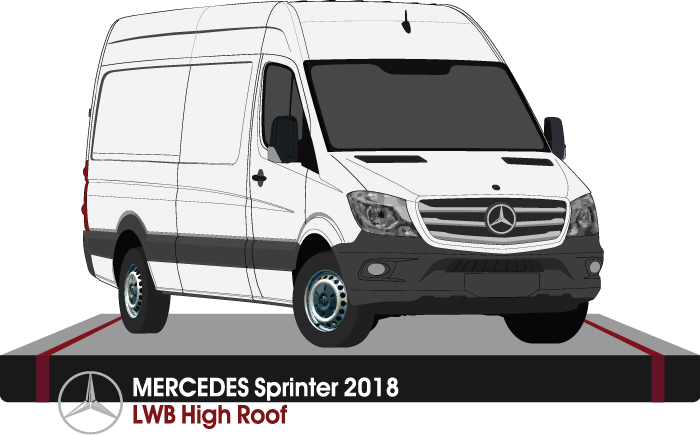 Mercedes Sprinter 2018 to Current -- LWB - High Roof