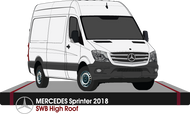 Mercedes Sprinter 2018 to Current -- SWB --High Roof