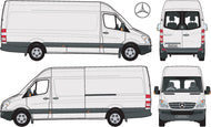 Mercedes Sprinter 2007 to 2017 -- Extra LWB Van - High Roof
