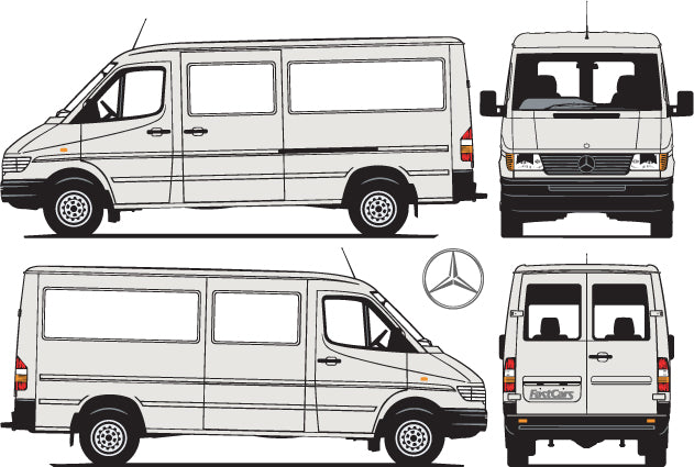 Mercedes Sprinter 2000 to 2004 -- MWB Low Roof