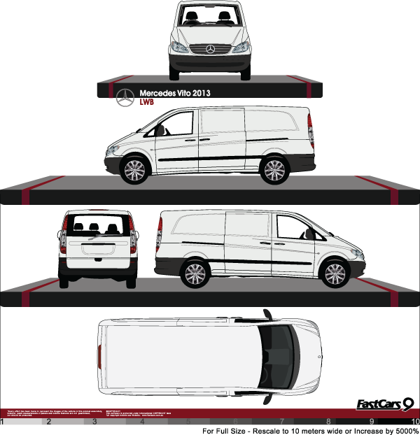 Mercedes Vito 2013 to 2017 -- LWB van