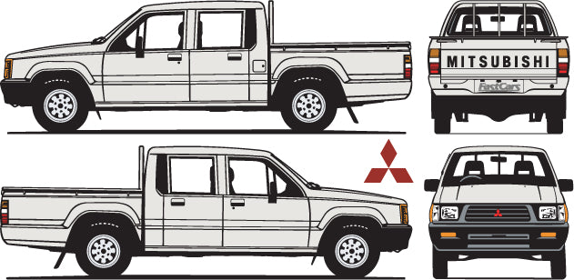 Mitsubishi Triton 1996 to 2000 -- Double Cab - 4X2 Pickup ute