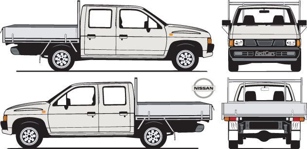Nissan Navara  1996 to 2000 -- Double Cab  Cab Chassis