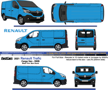 Load image into Gallery viewer, Renault Trafic 2021 to 2022 -- SWB  Black Trim Barn Doors
