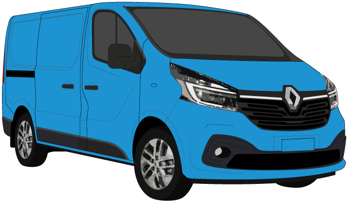 Renault Trafic 2021 to 2022 -- SWB Colour Coded Barn Doors