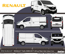 Load image into Gallery viewer, Renault Trafic 2015 to 2021 -- SWB van - Lift up Tailgate -- Black Trim
