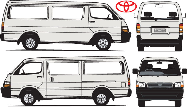 Toyota Hiace 2000 to 2005 -- LWB van