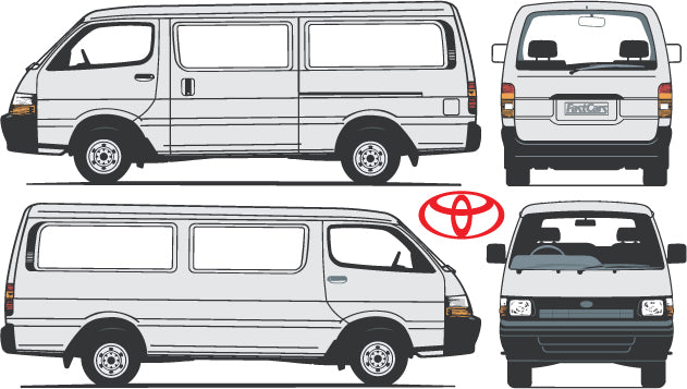 Toyota Hiace 1996 to 2000 -- LWB van