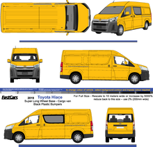 Load image into Gallery viewer, Toyota Hiace 2020 to Current -- Super-LWB - Cargo Van - Black Bumpers
