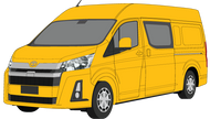 Toyota Hiace 2020 to Current -- Super-LWB Cargo Van - Colour Coded Bumpers