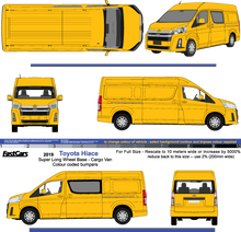 Load image into Gallery viewer, Toyota Hiace 2020 to Current -- Super-LWB Cargo Van - Colour Coded Bumpers
