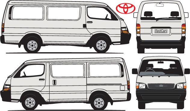 Toyota Hiace 2000 to 2005 -- SWB van