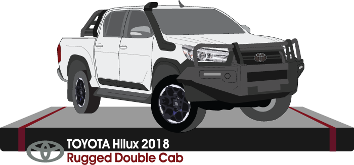 Toyota Hilux Early 2018 to Late 2018 -- Double Cab Pickup ute - Rugged