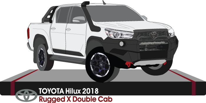 Toyota Hilux Early 2018 to Late 2018 -- Double Cab - Pickup ute - Rugged-X