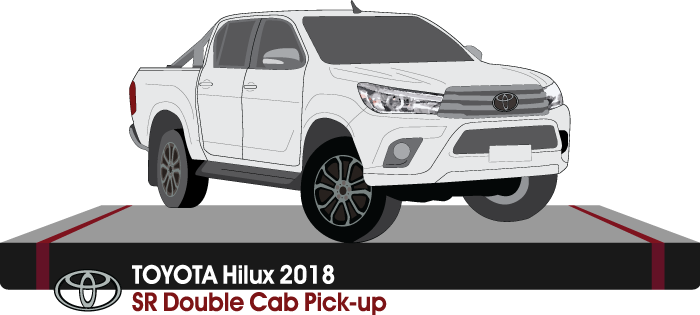 Toyota Hilux Early 2018 to Late 2018 -- Double Cab Pickup ute  - SR