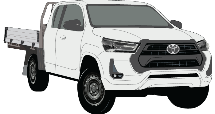 Toyota Hilux 2023 to Current -- WorkMate Extra Cab Chassis