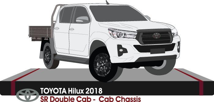 Toyota Hilux Late 2018 to 2023 -- Double Cab - Cab Chassis - SR