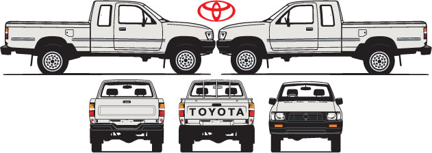 Toyota Hilux 1996 to 2000 -- Extra Cab - 4X2 Pickup Ute