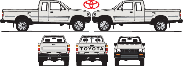Toyota Hilux 1996 to 2000 -- Extra Cab - 4X4 Pickup Ute