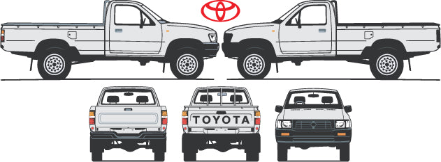 Toyota Hilux 1996 to 2000 -- Single Cab - 4X2 Pickup ute