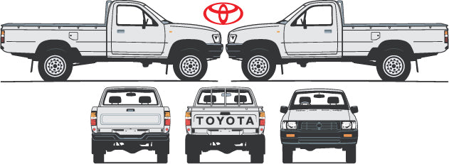 Toyota Hilux 1996 to 2000 -- Single cab - 4X4 Pickup ute