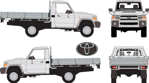 Toyota Landcruiser 2010 to 2017 -- 70 Series Cab Chassis