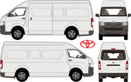 Toyota Hiace 2013 to 2020 -- Super LWB van - High Roof