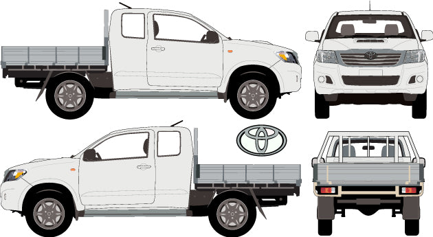 Toyota Hilux 2013 to 2015 -- Extra Cab - SR Cab Chassis