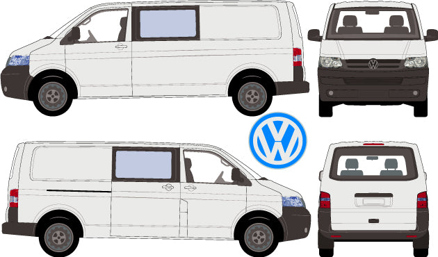 Volkswagen Transporter 2004 to 2015 -- Crewvan LWB - Low Roof