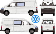 Volkswagen Transporter 2004 to 2015  -- Crewvan LWB - Mid Roof