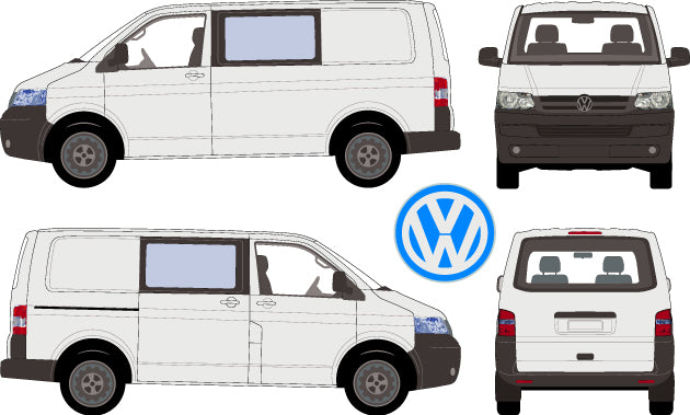 Volkswagen Transporter 2004 to 2015 -- CrewVan SWB - Low Roof