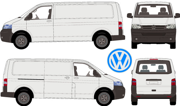 Volkswagen Transporter 2004 to 2015 -- LWB Van - Low Roof