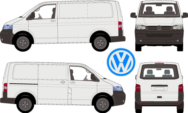 Volkswagen Transporter 2004 to 2015 -- SWB Van - Low Roof