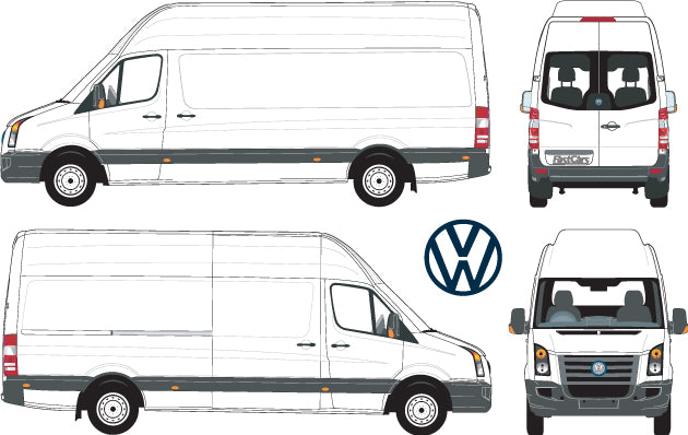 Volkswagen Crafter 2007 to 2012 -- LWB van Super High Roof